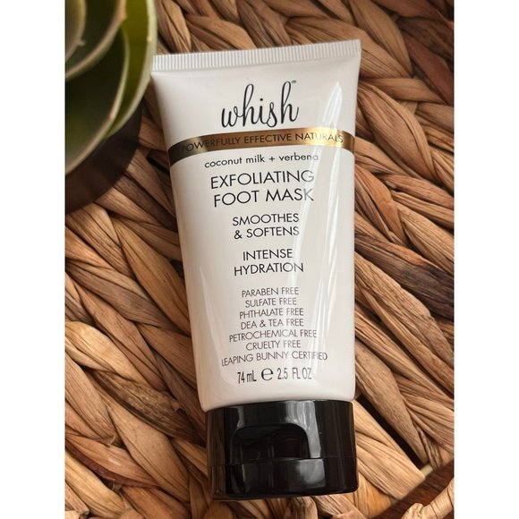 Whish Coconut Milk & Verbena Exfoliating Foot Mask Intense Hydration 2.5 fl oz N - Picture 2 of 4